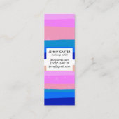 Kleurrijke Stripes Minimale Koel Mini Visitekaartje (Achterkant)