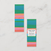 Kleurrijke Stripes Minimale Koel Mini Visitekaartje (Voorkant / Achterkant)