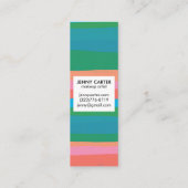 Kleurrijke Stripes Minimale Koel Mini Visitekaartje (Achterkant)