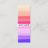 Kleurrijke Stripes Minimale Koel Mini Visitekaartje (Voorkant)