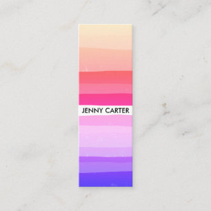 Kleurrijke Stripes Minimale Koel Mini Visitekaartje