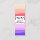 Kleurrijke Stripes Minimale Koel Mini Visitekaartje (Achterkant)