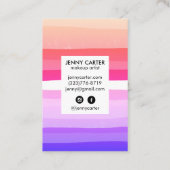 Kleurrijke Stripes Minimale Koel Visitekaartje (Achterkant)