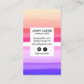 Kleurrijke Stripes Minimale Koel Visitekaartje (Achterkant)