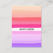 Kleurrijke Stripes Minimale Koel Visitekaartje (Voorkant)