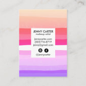 Kleurrijke Stripes Minimale Koel Visitekaartje (Achterkant)