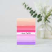 Kleurrijke Stripes Minimale Koel Visitekaartje (Staand voorkant)