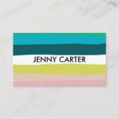 Kleurrijke Stripes Minimale Koel Visitekaartje (Voorkant)