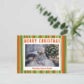 Kleurrijke Stripes Minimalistisch aangepast PHOTO- Briefkaart (Staand voorkant)