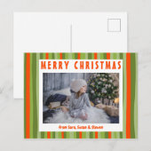 Kleurrijke Stripes Minimalistisch aangepast PHOTO- Briefkaart (Voorkant / Achterkant)