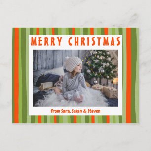 Kleurrijke Stripes Minimalistisch aangepast PHOTO- Briefkaart