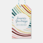 Kleurrijke Stripes Minimalistisch CUSTOM Holiday R Cadeaulabel (Voorkant)