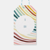 Kleurrijke Stripes Minimalistisch CUSTOM Holiday R Cadeaulabel (Achterkant)