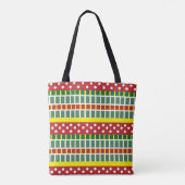 Kleurrijke stripes Polka Dot Pattern Tote Bag (Achterkant)