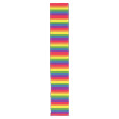 Kleurrijke stripes regenboogkleuren lange tafelloper (Voorkant)