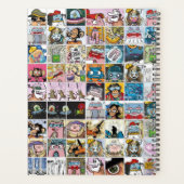 Kleurrijke stripfiguren Patroonnaam Jaarlijks Planner (Achterkant)