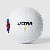 Kleurrijke stripheld papa golfballen (Logo)