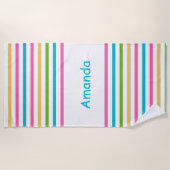 Kleurrijke stripper strandlaken (Voorkant)