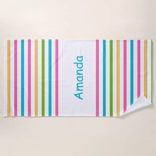 Kleurrijke stripper strandlaken (Voorkant)