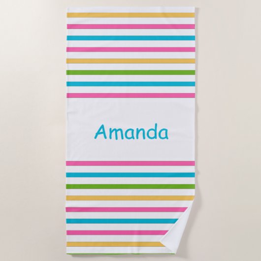 Kleurrijke stripper strandlaken (Voorkant)