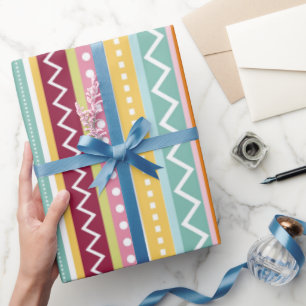 Kleurrijke strips cadeaupapier