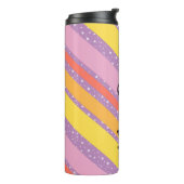 Kleurrijke strips en sterren voegen Jouw naam lera Thermosbeker (Gedraaid links)