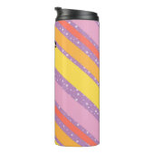 Kleurrijke strips en sterren voegen Jouw naam lera Thermosbeker (Geroteerd rechts)