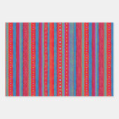 Kleurrijke strips inpakpapier vel (Voorkant 3)