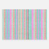 Kleurrijke strips inpakpapier vel (Voorkant)