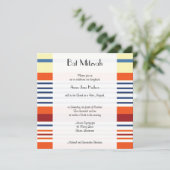 Kleurrijke strips, regenboogstrips, bat Mitzvah Kaart (Staand voorkant)