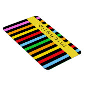 Kleurrijke strips, regenboogstrips, Jouw naam Magneet (Rechterzijde)