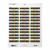 Kleurrijke strips, regenboogstrips, strips etiket (Full Sheet)