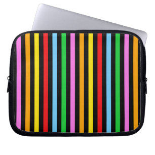 Kleurrijke strips, regenboogstrips, strips laptop sleeve
