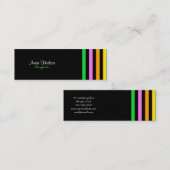 Kleurrijke strips, regenboogstrips, strips mini visitekaartje (Voorkant / Achterkant)