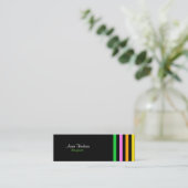 Kleurrijke strips, regenboogstrips, strips mini visitekaartje (Staand voorkant)