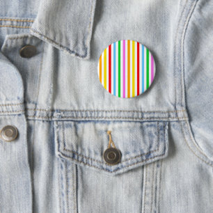Kleurrijke strips, regenboogstrips, strips ronde button 5,7 cm