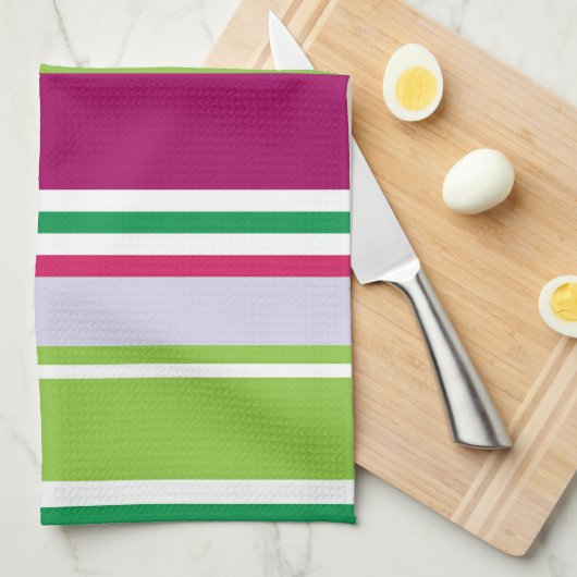 Kleurrijke strips, regenboogstrips, strips theedoek (Quarter Fold)