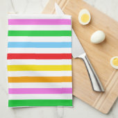 Kleurrijke strips, regenboogstrips, strips theedoek (Quarter Fold)