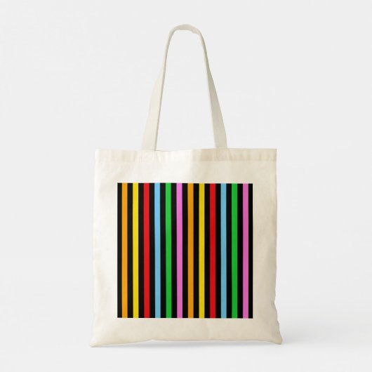 Kleurrijke strips, regenboogstrips, strips tote bag (Achterkant)