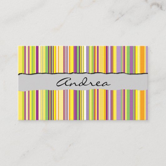 Kleurrijke strips, regenboogstrips, strips visitekaartje (Voorkant)
