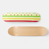 Kleurrijke striptekening en pooldots skateboard (Horizontaal)