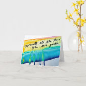 Kleurrijke stroken met druppels, Waardering Kaart (Gele Bloem)