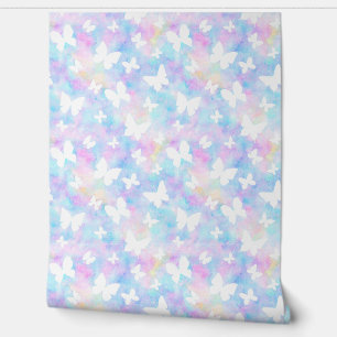 Kleurrijke stropdas kleurstof vlinder patroon behang