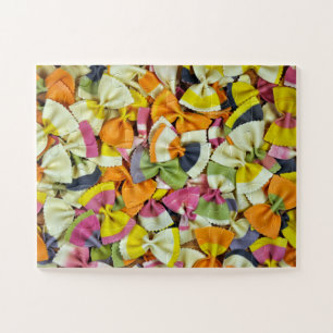 Kleurrijke stropdas pasta legpuzzel