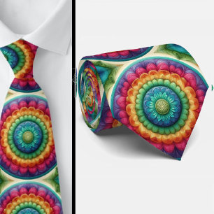 Kleurrijke stropdas Regenboogwiel halsdas