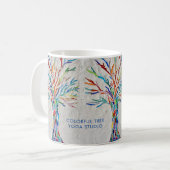 Kleurrijke structuur Yoga Studio Mosaic-structuur  Koffiemok (Voorkant links)