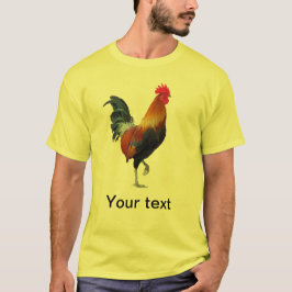 Kleurrijke strutting Rooster T-Shirt