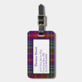 Kleurrijke Stuart Tartan Plaid Bagagelabel (Voorkant verticaal)