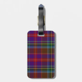 Kleurrijke Stuart Tartan Plaid Bagagelabel (Achterkant verticaal)