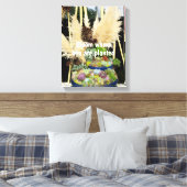 Kleurrijke successen met Silver Grass Canvas Afdruk (Insitu (Slaapkamer))